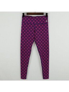 Vineyard Vines Women's Extra Small Blue Pink Whale Tail Mid Rise Leggings